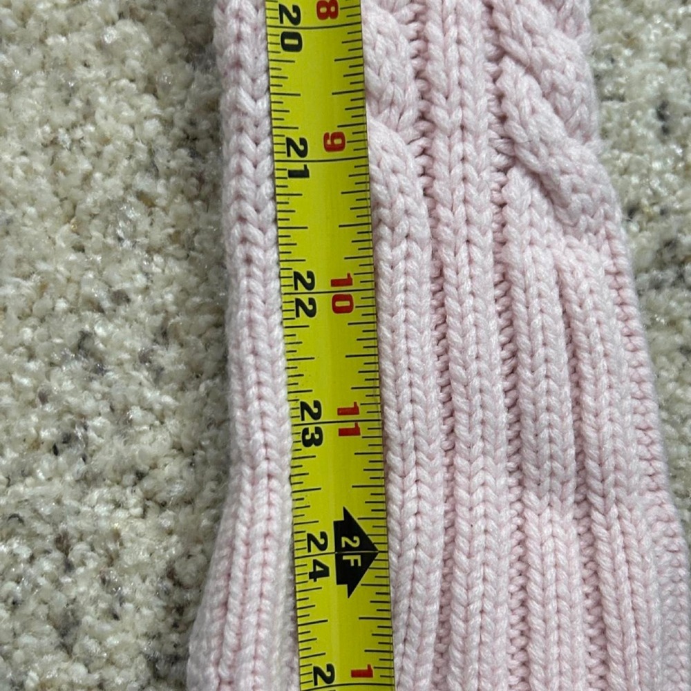 St Johns Bay Baby Pink Cable Knit Button Up Cardigan Mock Neck Womens S Coquette - Picture 8 of 8